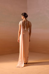 PEACH DRAPED SAREE