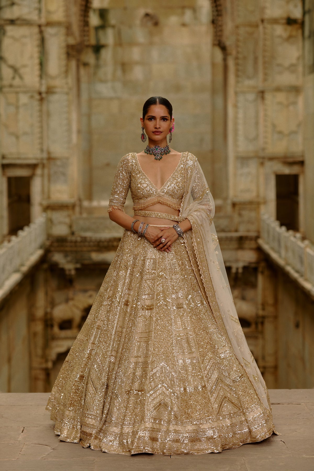 Gold Ziya Lehenga