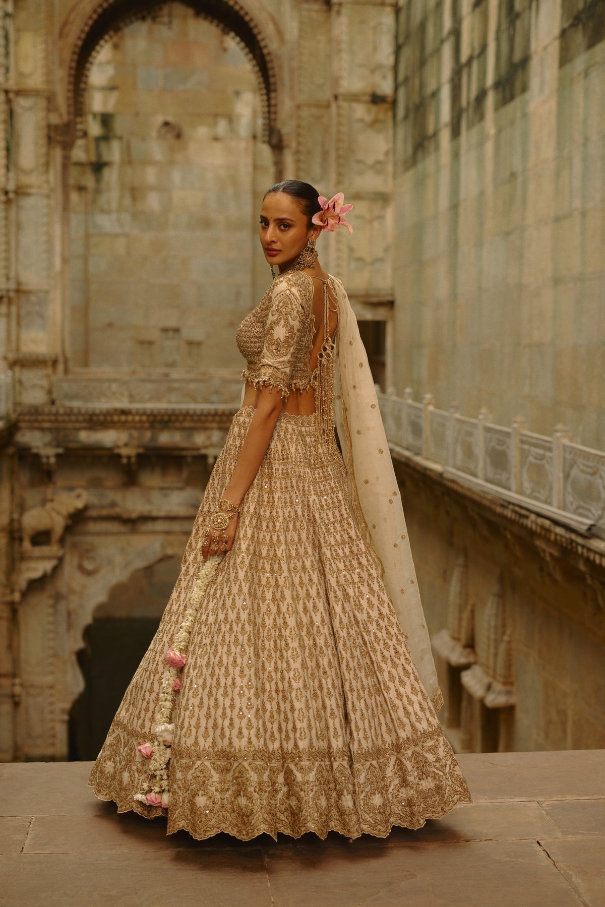 Cream Eira Lehenga