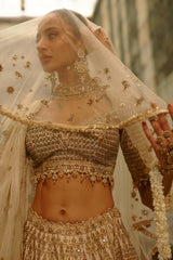 Cream Eira Lehenga