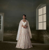 Ivory Multicolored Lehenga Choli Set