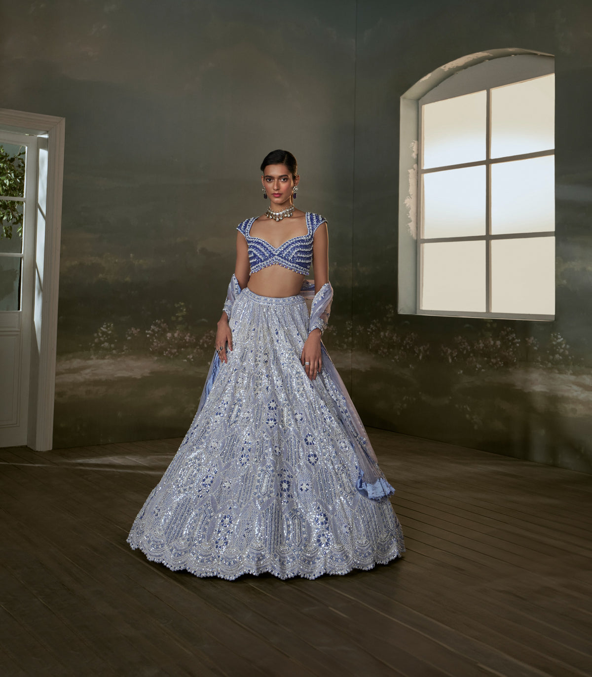 Ink Blue Lehenga Choli Set