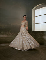 Ivory And Gold Lehenga Choli Set