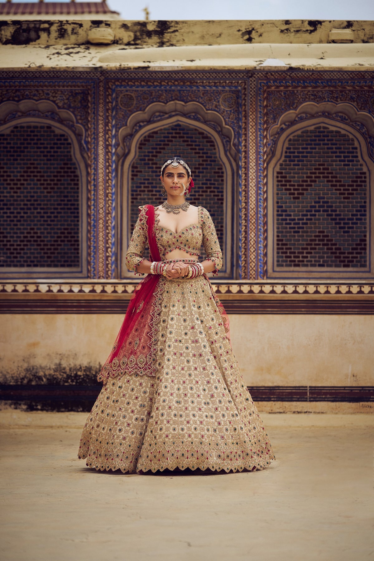 Gold Gulnaar Lehenga