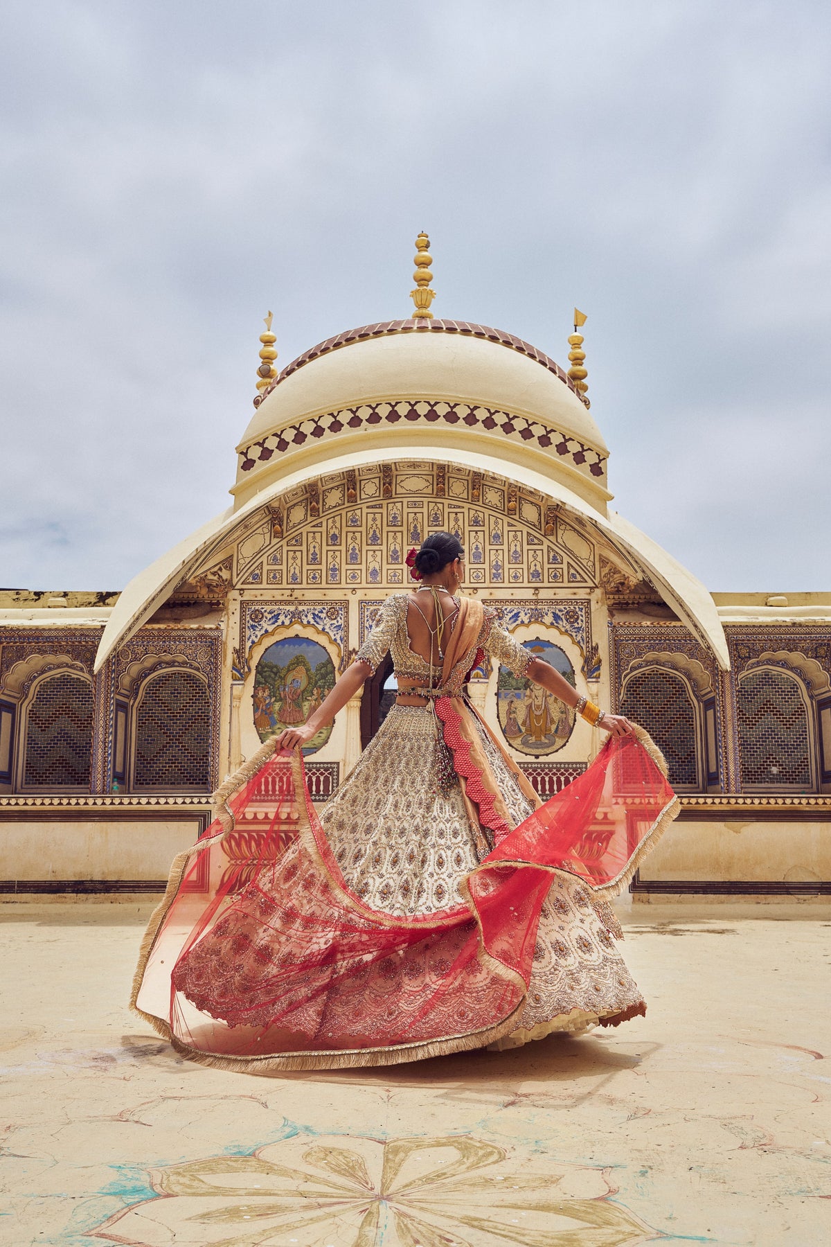 Gold Nazakat Lehenga