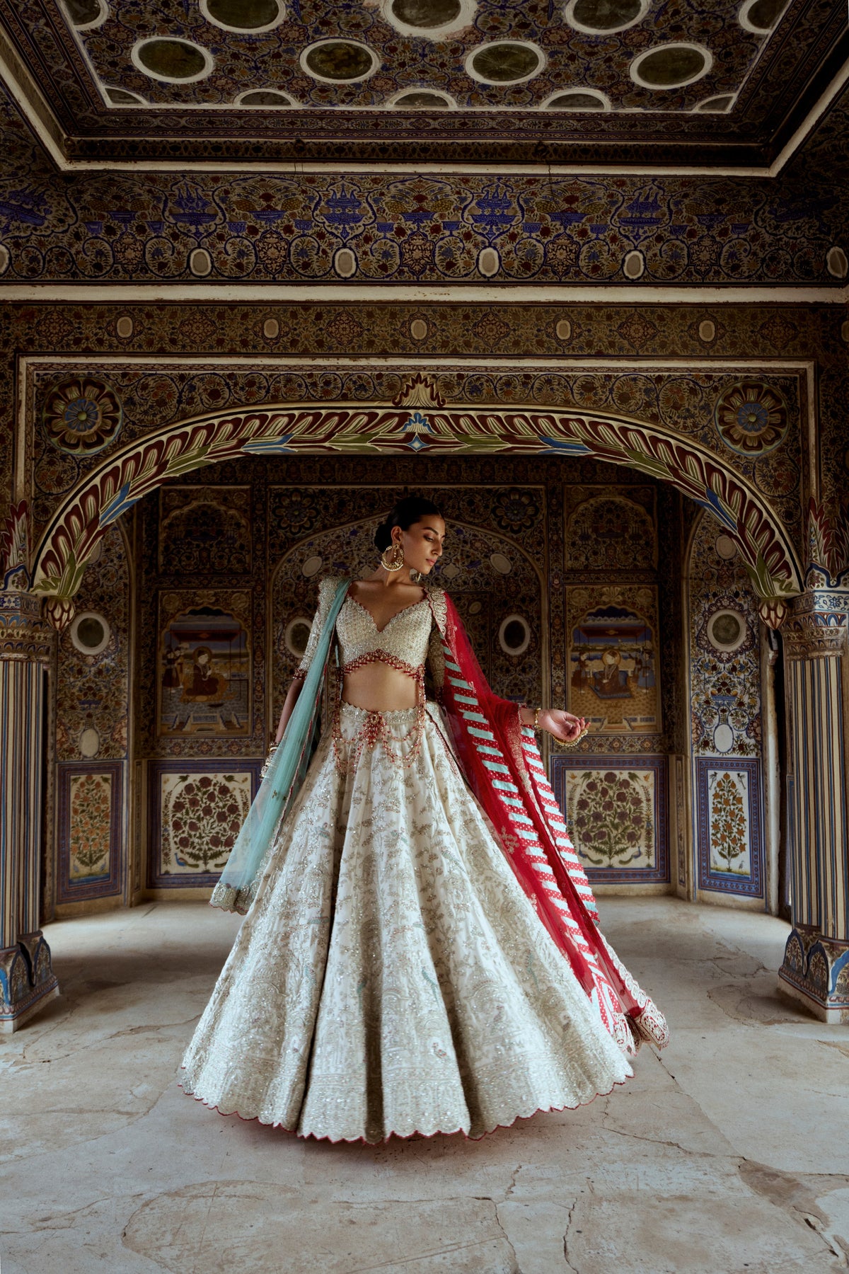 Silver Kashf Lehenga