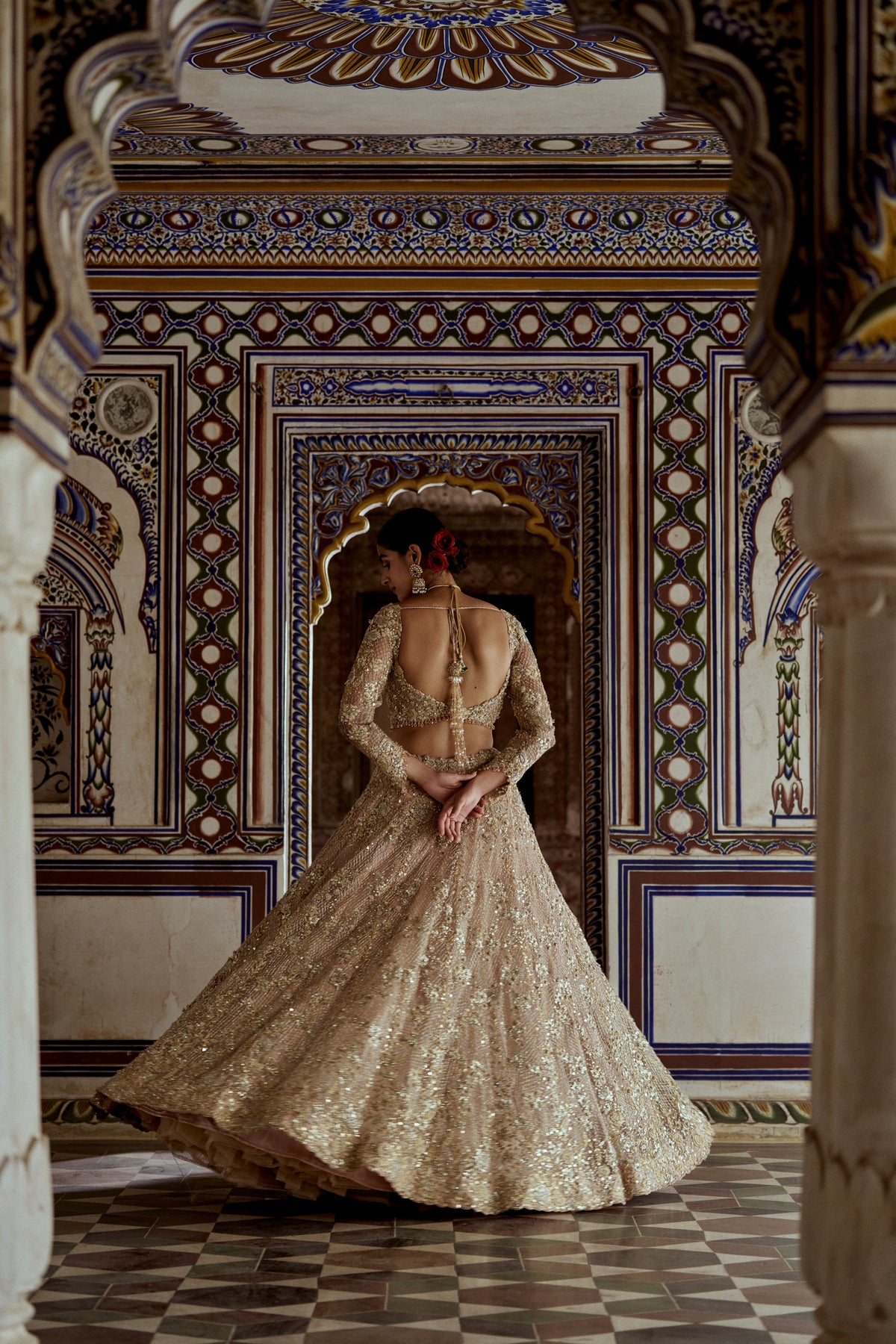 Champagne Sitara Lehenga