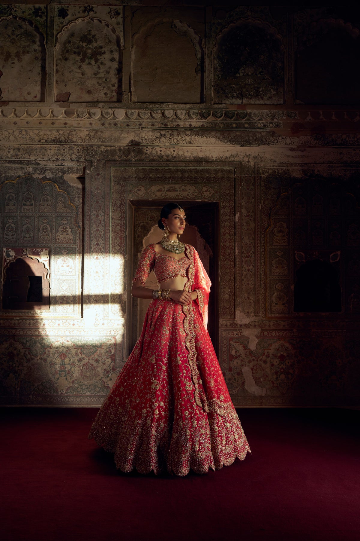 Ombré Leher Lehenga
