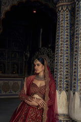 Red Ruh Lehenga