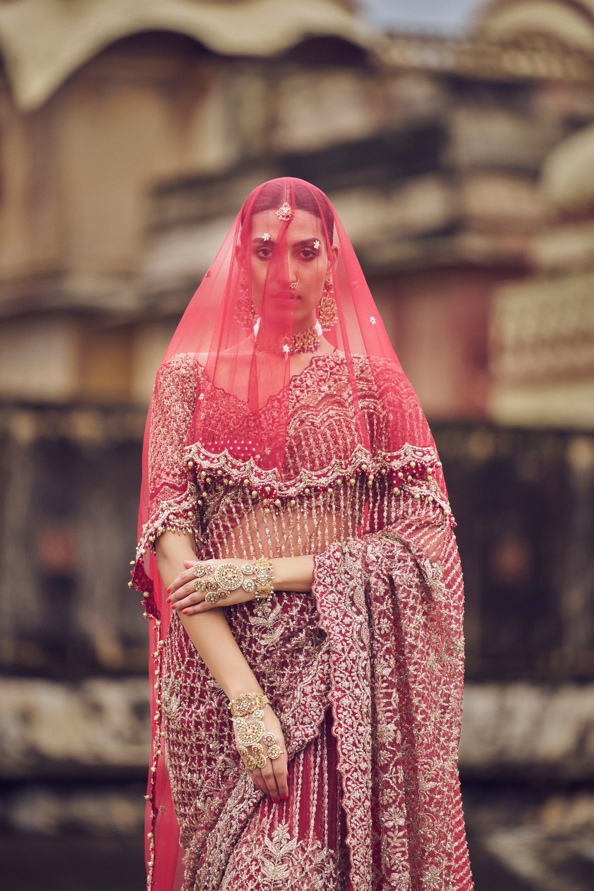 Maroon Chandni Saree