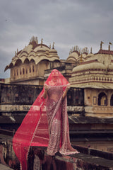 Maroon Chandni Saree
