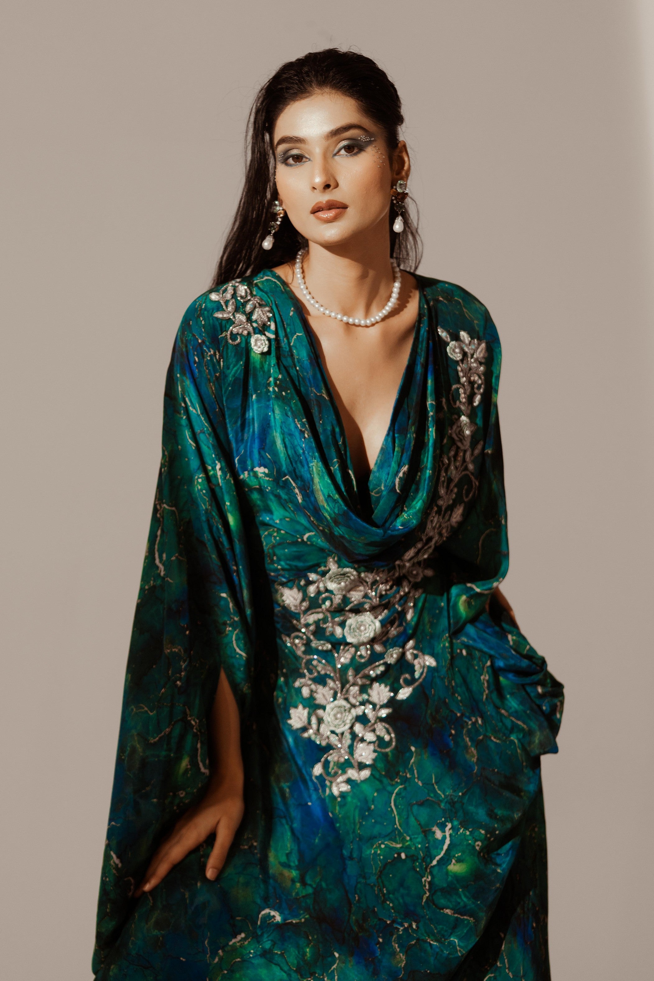 Abstract Print Kaftaan