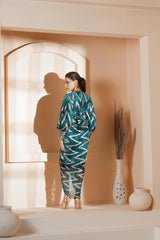 Abstract Ankle Drape Dress