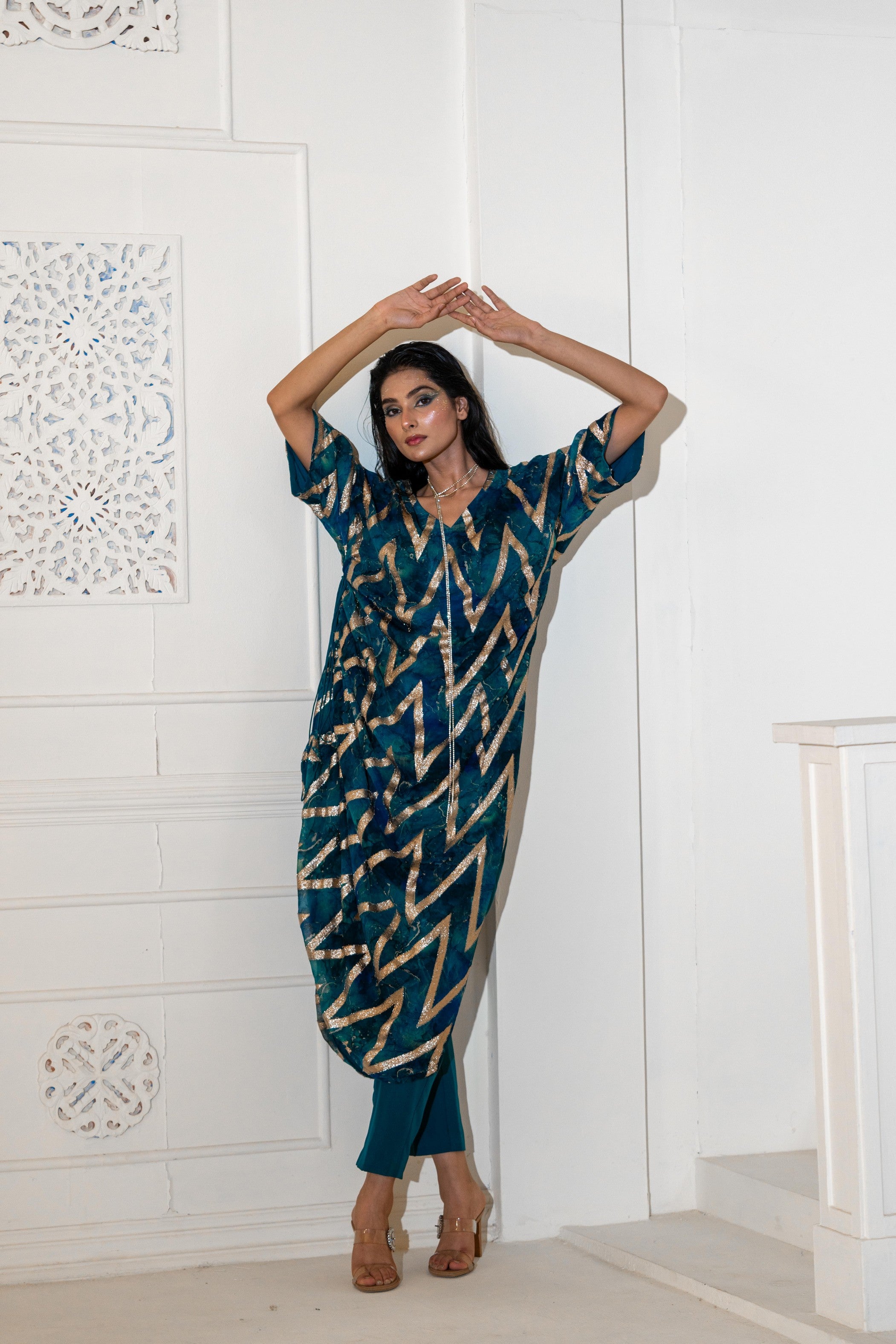 Abstract Kurta with Pants