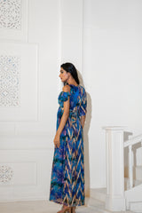 Signature Print Wrap Style Dress