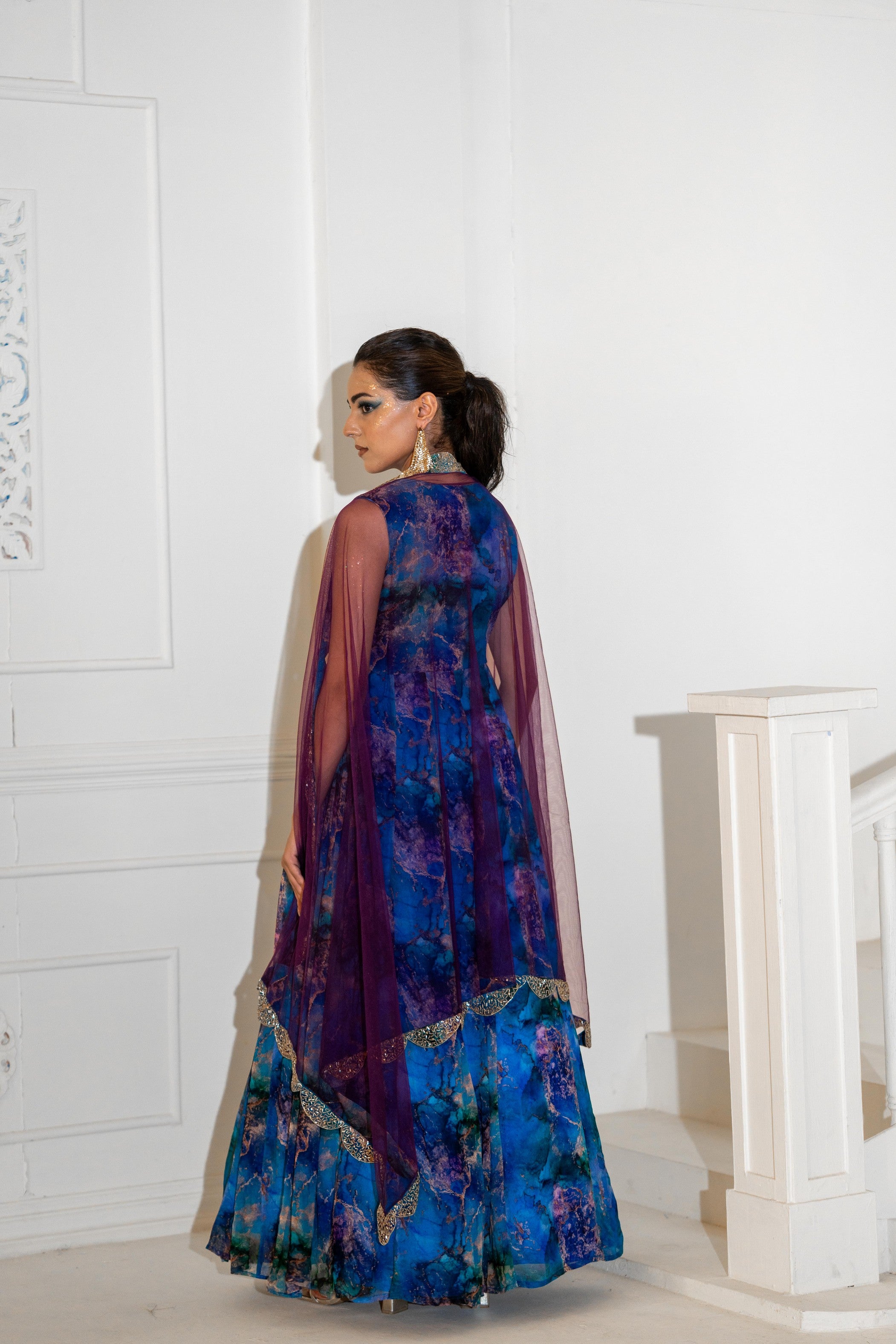 Abstract Anarkali Suit