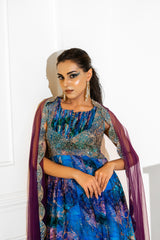 Abstract Anarkali Suit