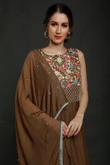 Afza Dhoti drape dress