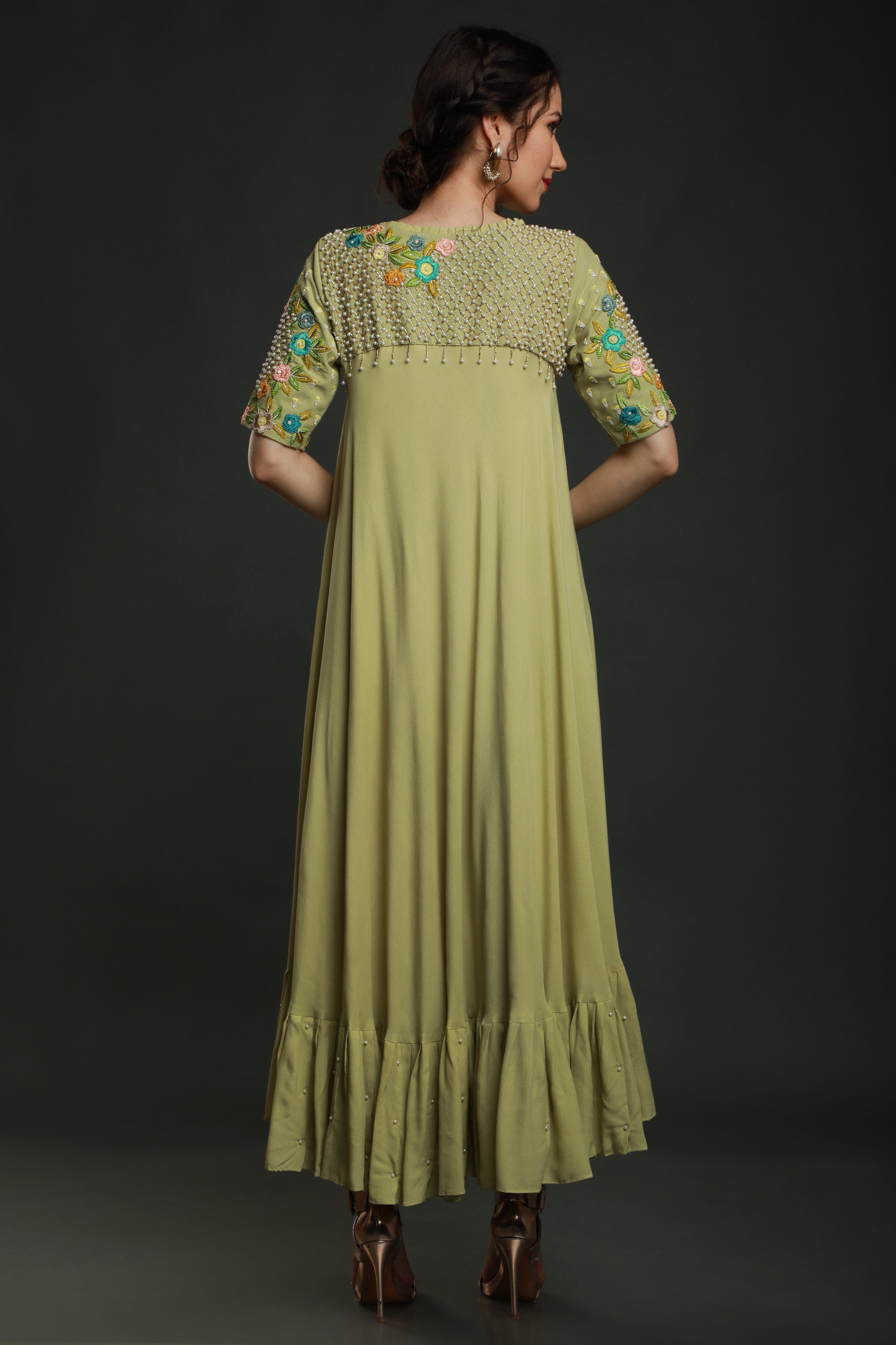 Lime Green Umbrella Dress