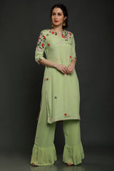 Dhara Kurta with pleated plazzo
