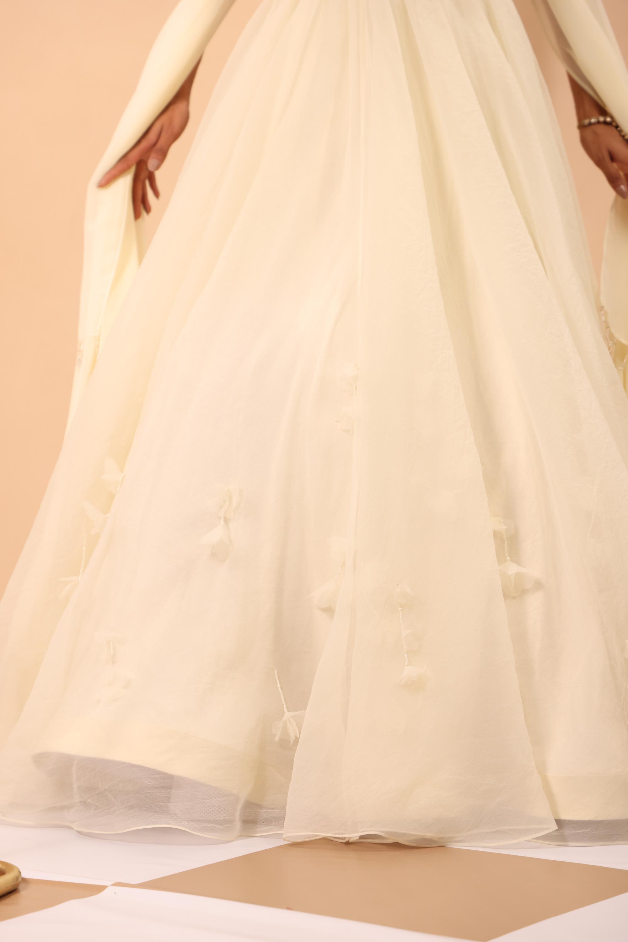 Hand Embroidered Blouse with Lehenga and Dupatta