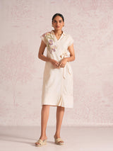 Painted Petals Wrap Dress