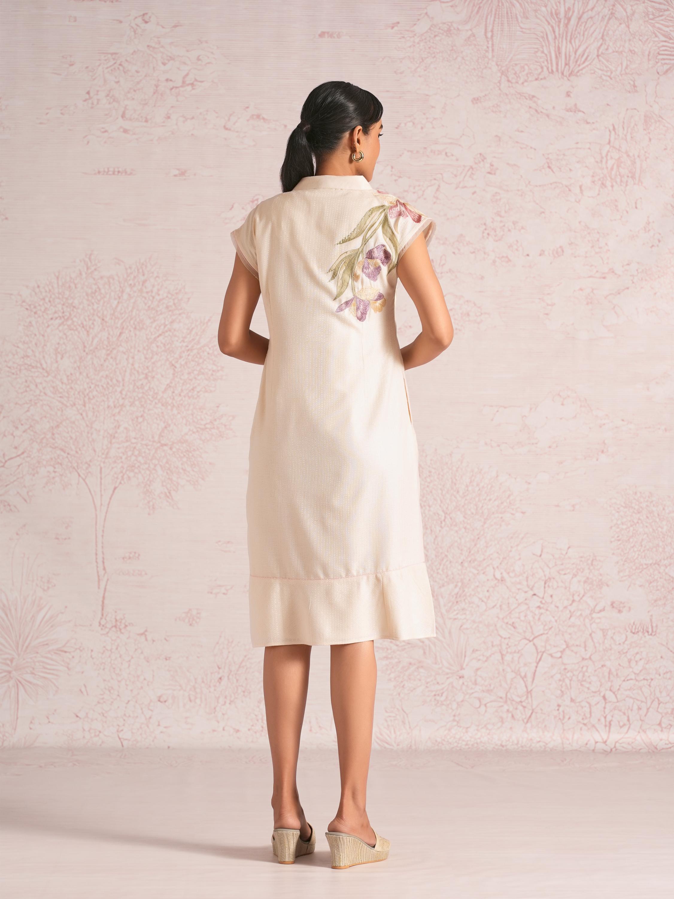 Painted Petals Wrap Dress