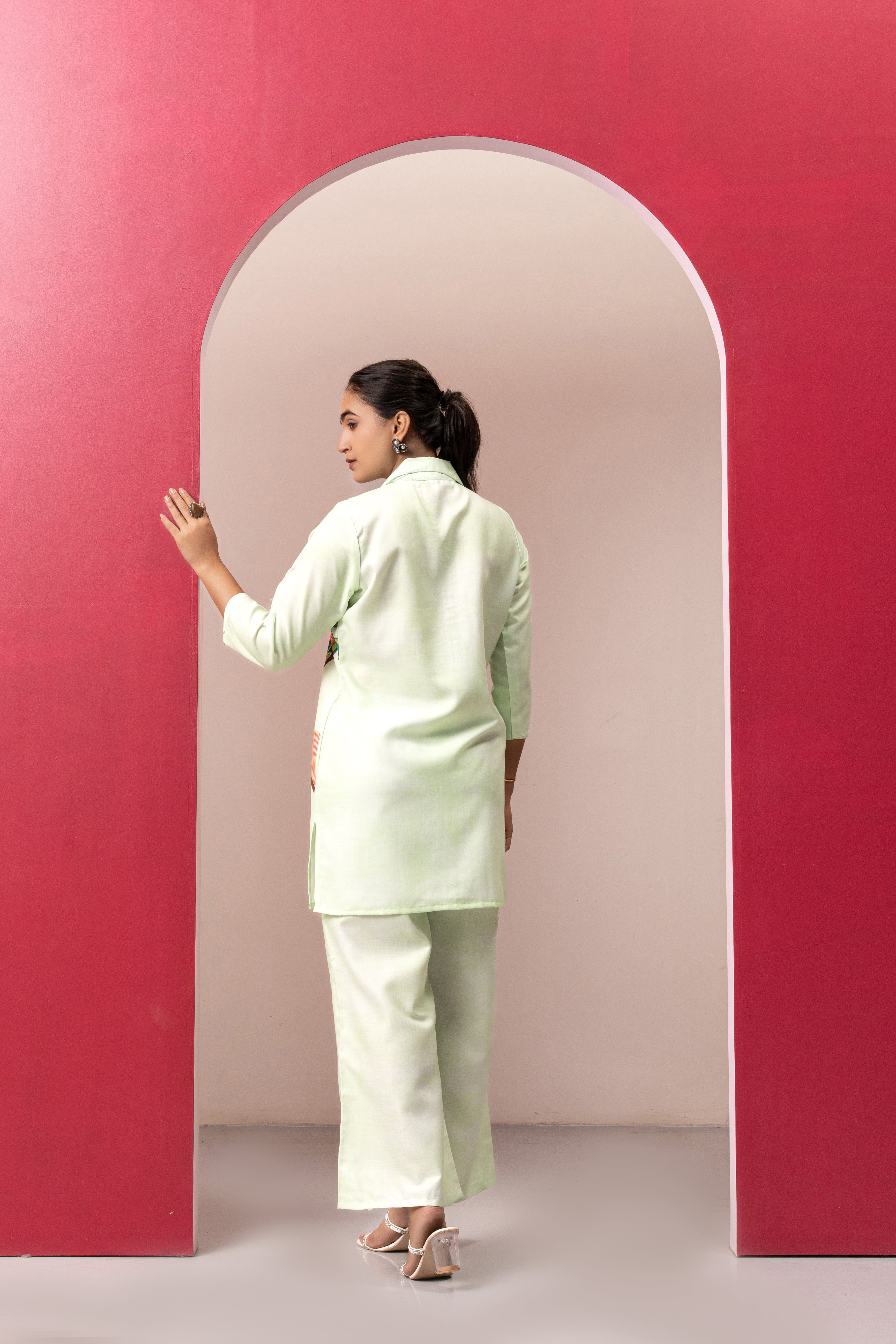 PASTEL Abstract Printed Top With Palazzo