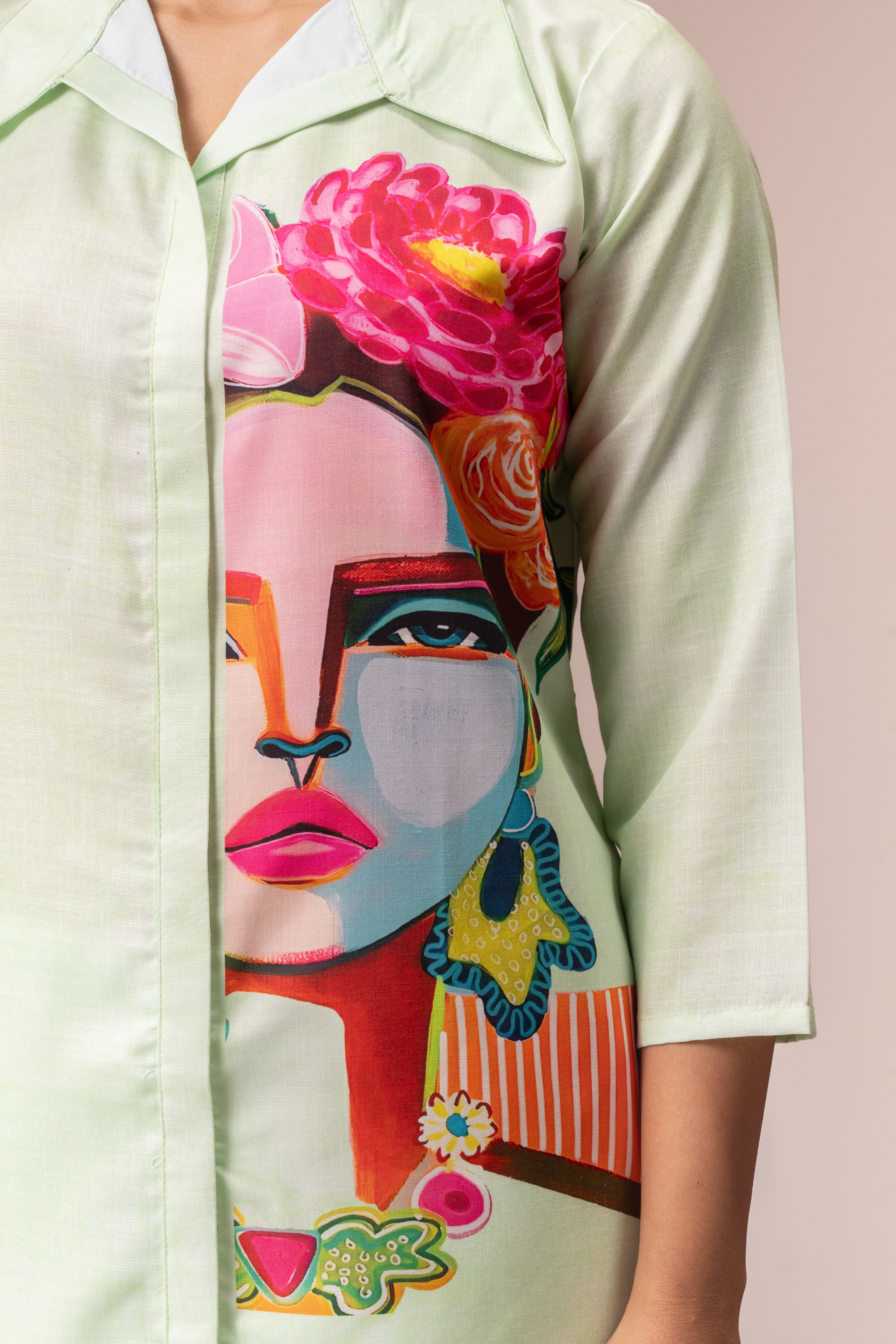 PASTEL Abstract Printed Top With Palazzo