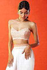 Blush Pink Lace Embroidered Bralette