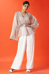 Blush Pink Lace Handmade Kaftan Top