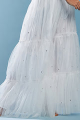 Crystal Tulle Tiered Sharara Set