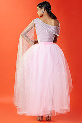 Lilac Tulle Lehenga Set