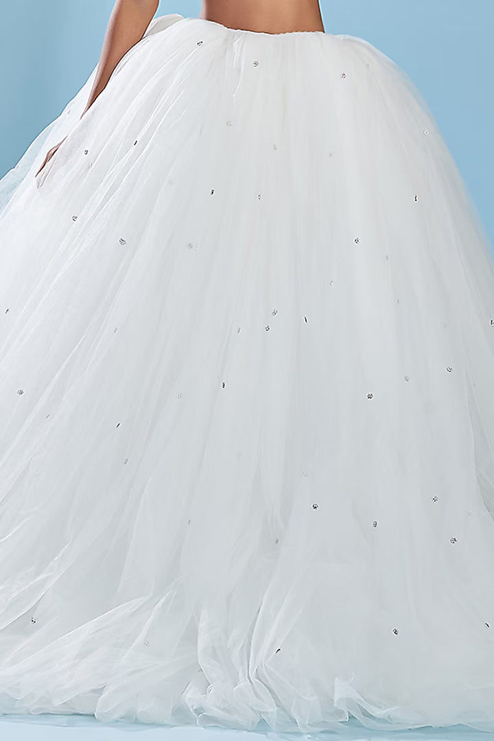 Crystal Tulle Lehenga Set