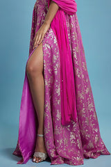 Purple Recycled Polyester Lehenga Set
