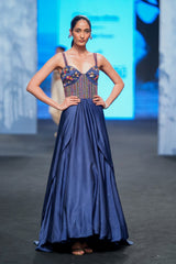 Naiva Blue corset gown