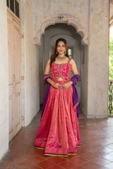 Fuchsia bloom Lehenga set