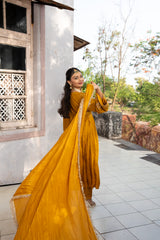 Mustard Yellow Kurta Set with dupatta