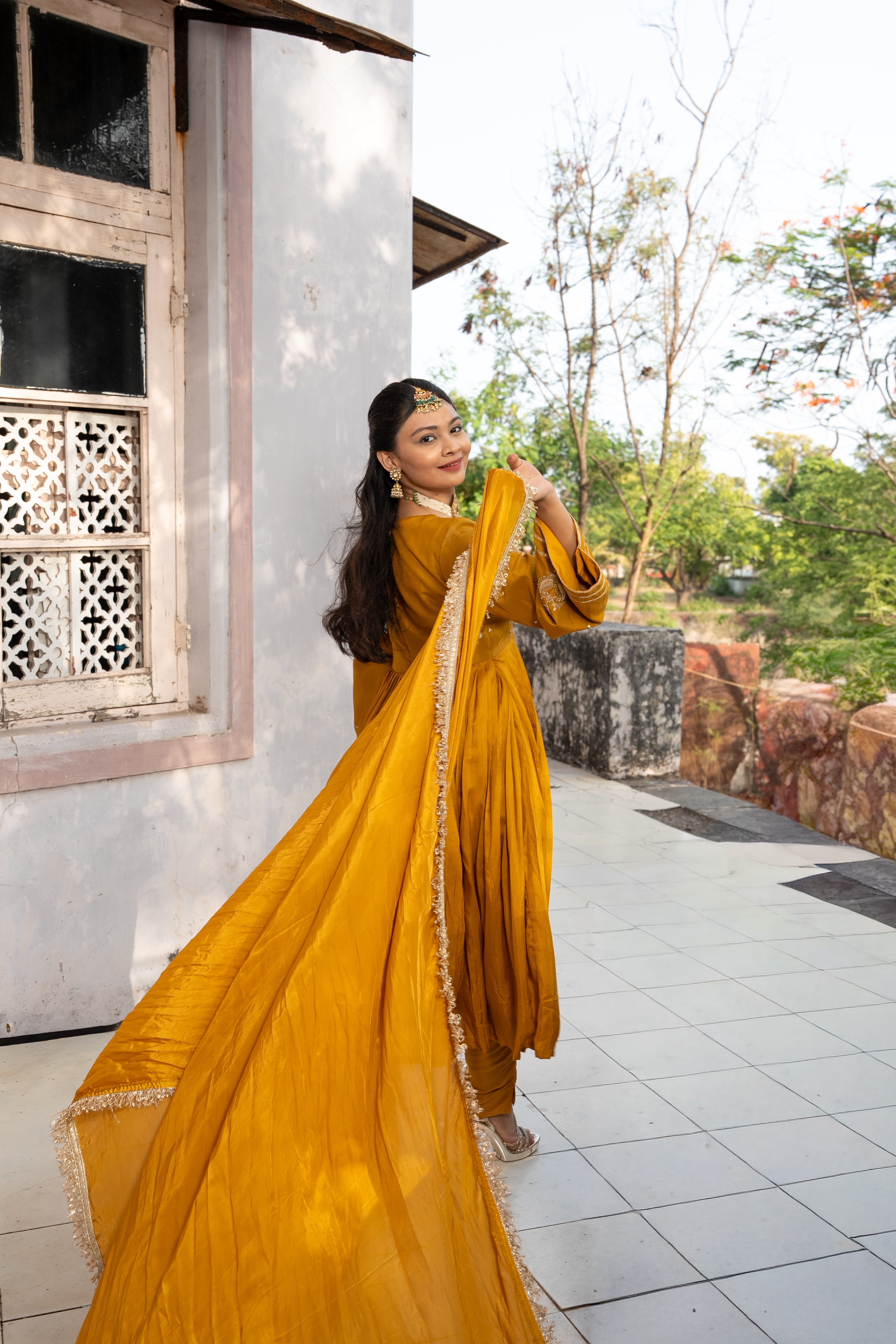 Mustard Yellow Kurta Set with dupatta