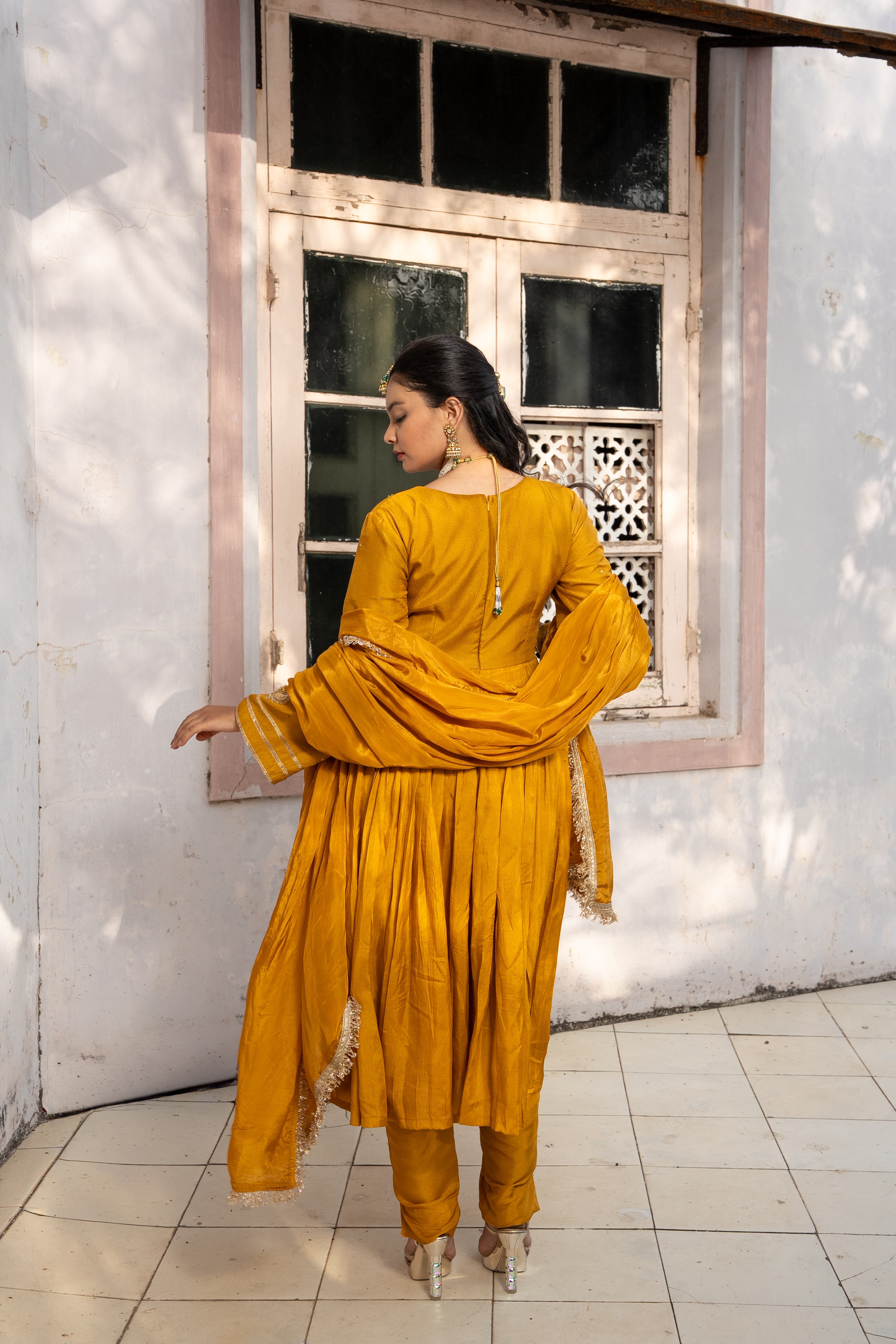 Mustard Yellow Kurta Set with dupatta