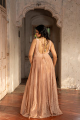 Dusty Mauve handwork  Gown with jacket