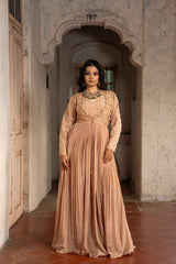Dusty Mauve handwork  Gown with jacket