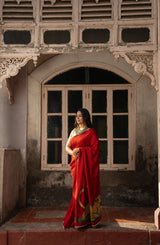 Red Lioness Saree