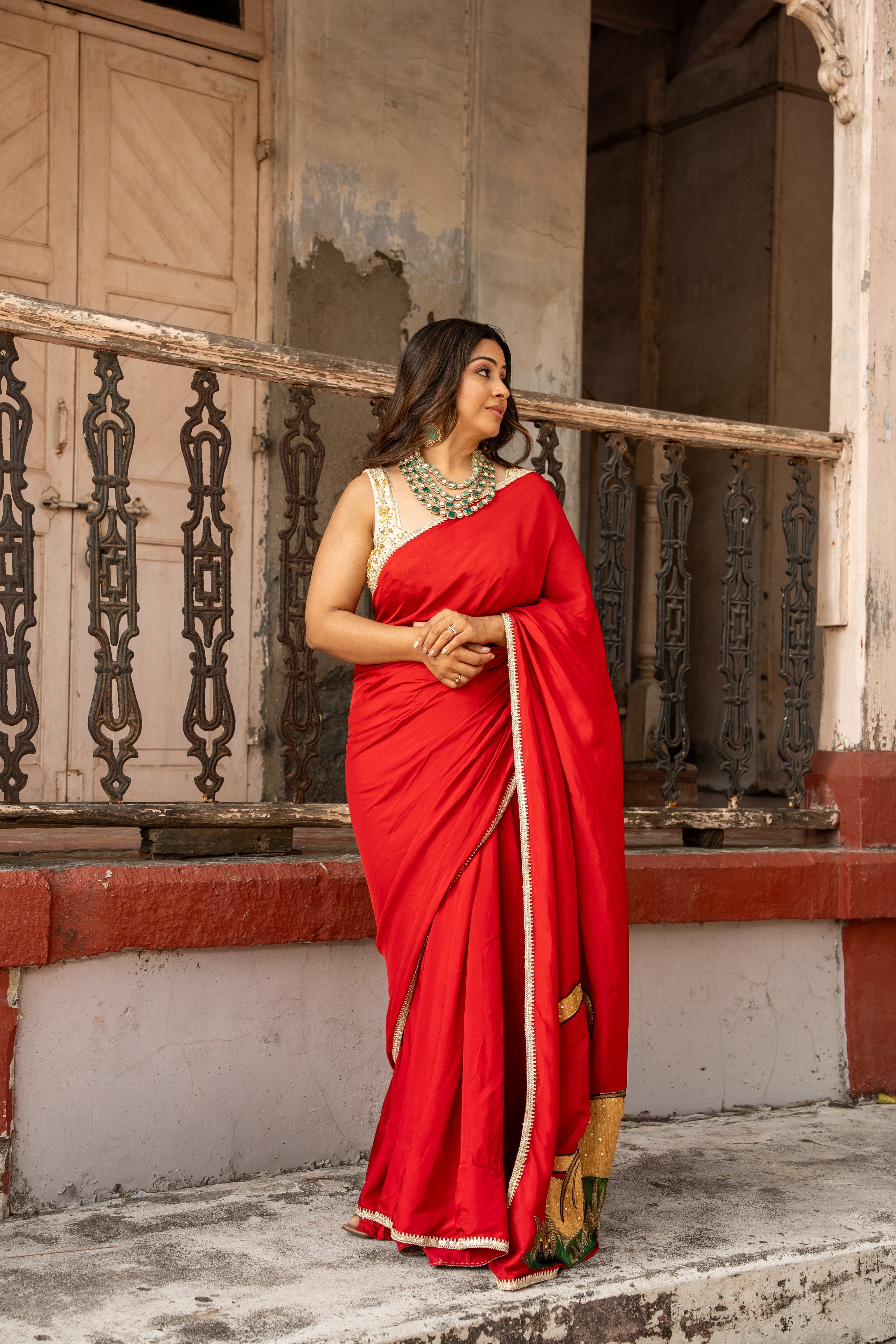Red Lioness Saree