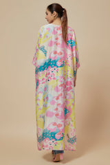 Lime Printed Silkmul High Low Top