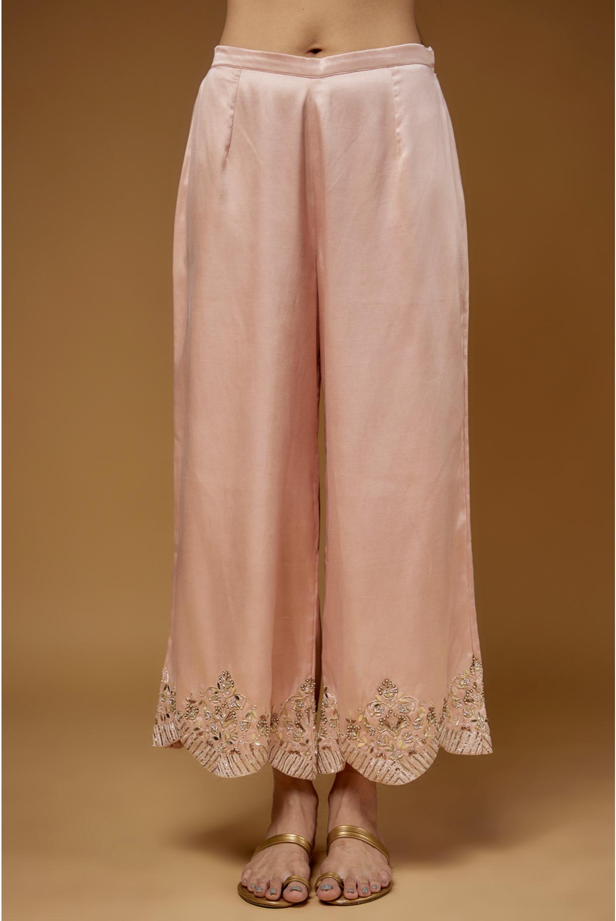 ROSE PINK EMBRIODERED KURTA & PANT WITH DUPATTA