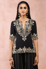 BLACK BAGH EMBROIDERED KURTA WITH SHARARA AND DUPATTA