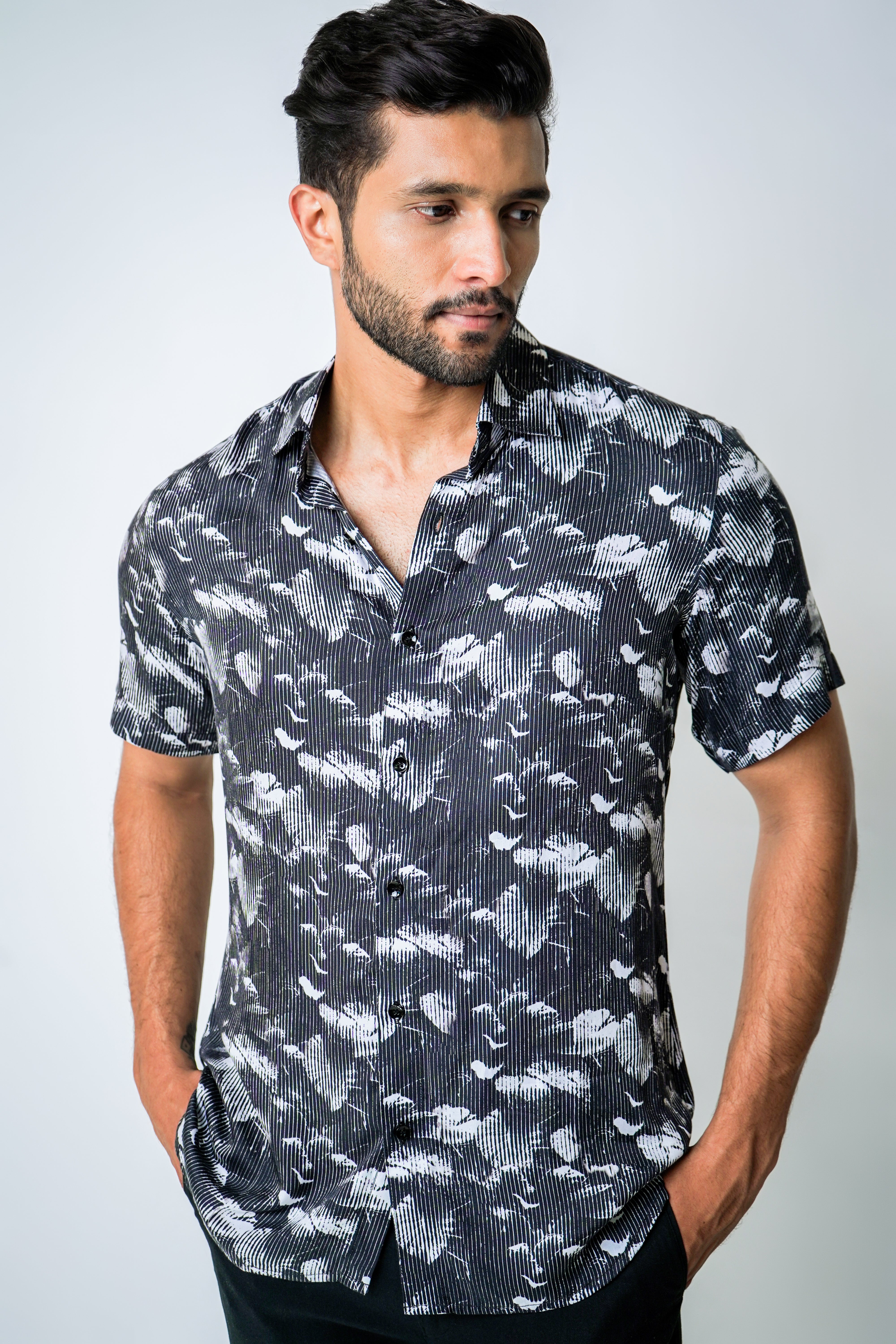 Raw edge shirt