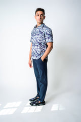 Cobalt flora shirt