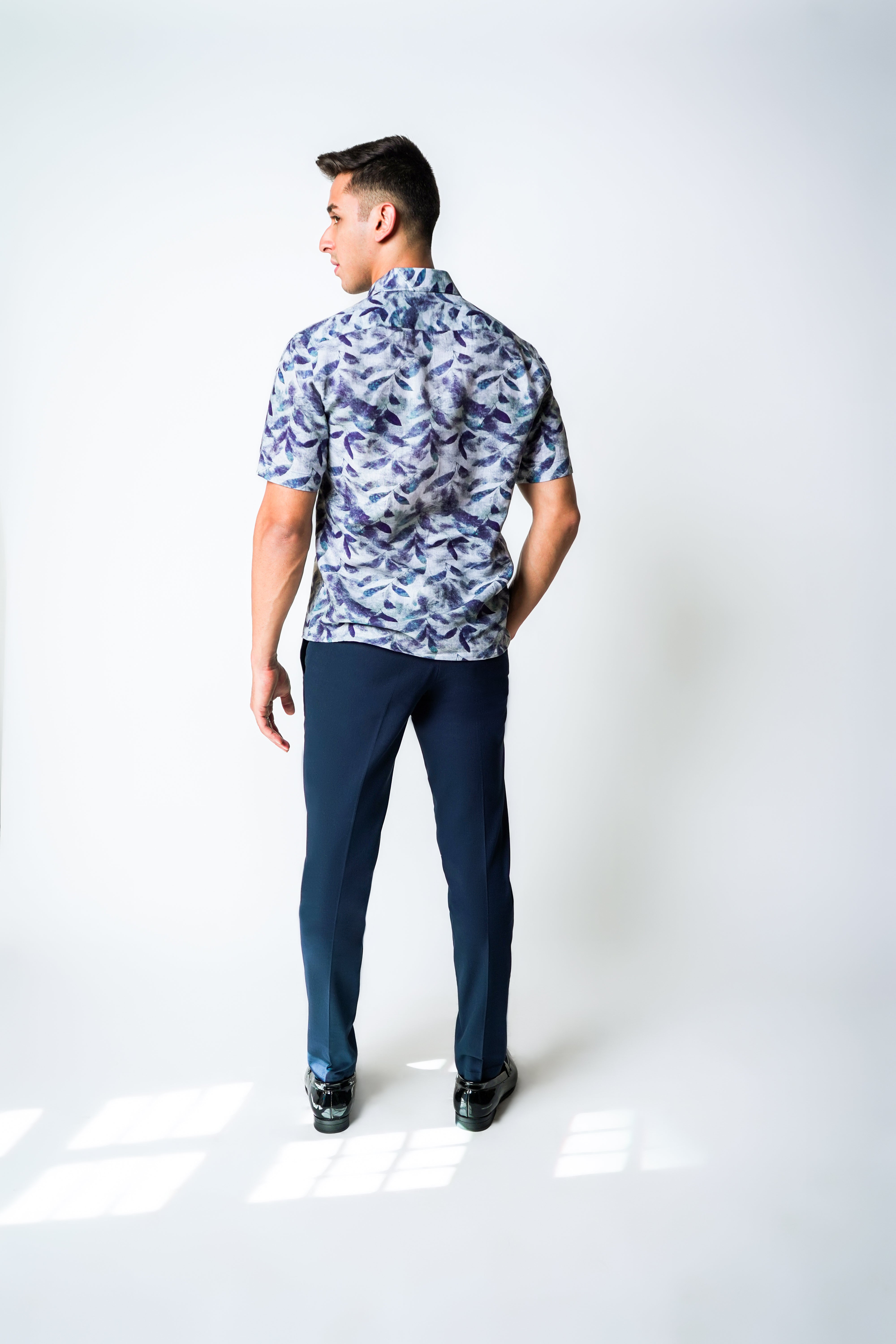 Cobalt flora shirt